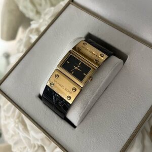 Michael Kors croc embossed leather watch